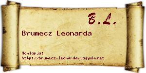 Brumecz Leonarda névjegykártya